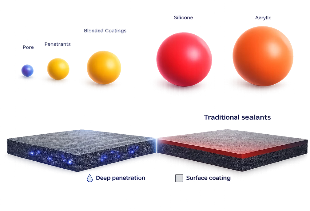 GoNano deep penetration compared with traditional surface coating