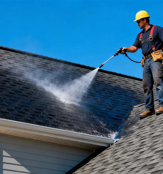 Roof being treated with GoNano